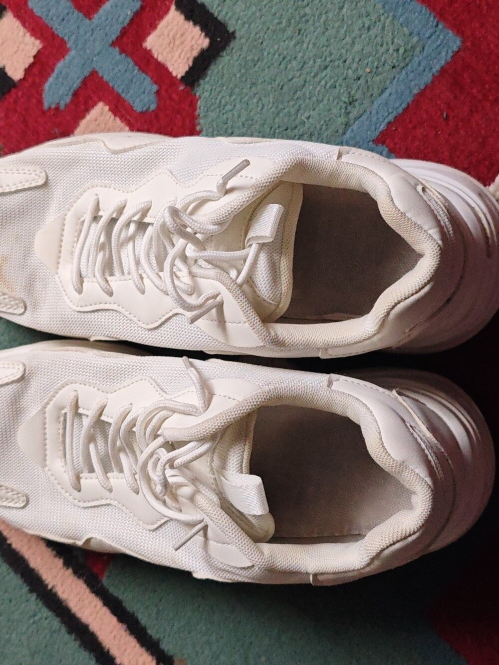 Men's Casual White Mesh Sneakers - Lightweight Everyday Trainers